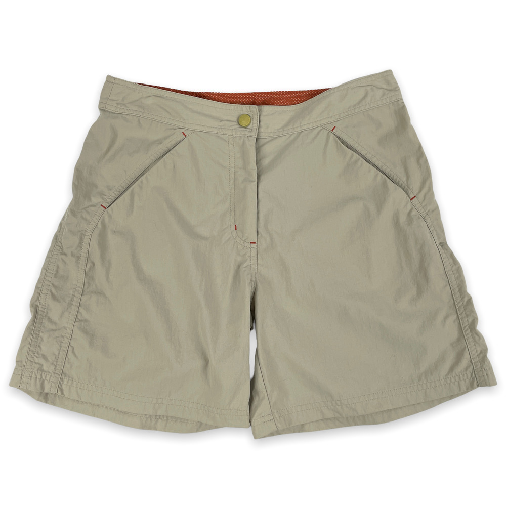 LL Bean Nylon Active Shorts Women 6 Khaki Tan Hiking Paddle Beach Outdoor Travel